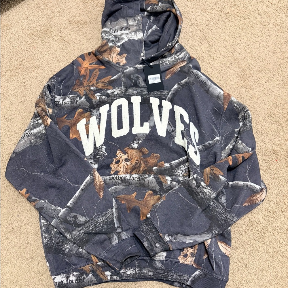 Darc Sport Gray and Brown Wolves Hoodie